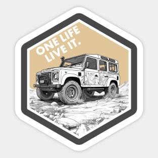 Defender - One life live it Sticker